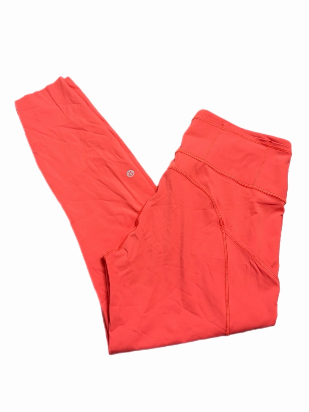 Lululemon Fast and Free High-Rise Tight 25" *Reflective (Red Orange) Size 10